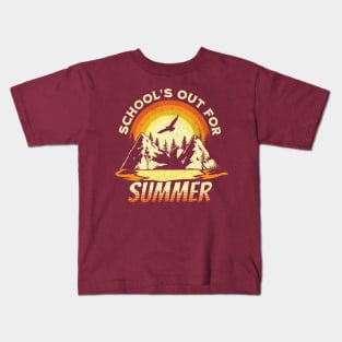 cute retro last day of school school's out for summer teacher Kids T-Shirt